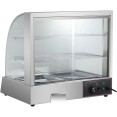 Vitrine chauffante commerciale pour tartes à poser au comptoir | Adexa HW2PS