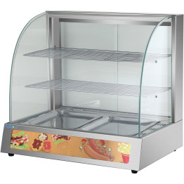 Vitrine chauffante commerciale pour tartes à poser au comptoir | Adexa HW3PS