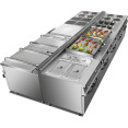 Bain-marie électrique professionnel avec armoire 1xGN1/1 + 2xGN1/2 5 kW Profondeur 700 mm | Adexa HEB709A