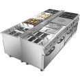 Bain-marie électrique professionnel avec armoire 1xGN1/1 + 2xGN1/2 5 kW Profondeur 700 mm | Adexa HEB709A