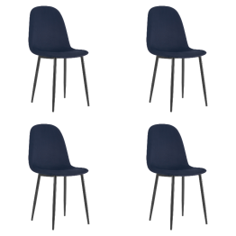Chaise de salle à manger bistro en tissu noir pour intérieur et extérieur 440 x 520 x 875 mm | Adexa HYDC001VBLACK