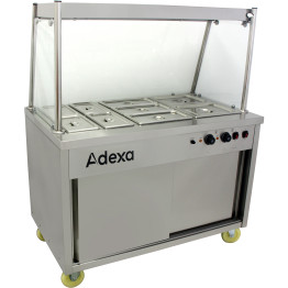 Comptoir de restauration mobile avec bain-marie et armoire chauffante | Adexa HYH3WS Comptoir de restauration mobile avec bain-marie et armoire chauffante | Adexa HYH3WS