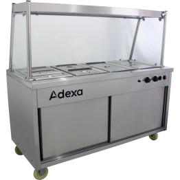 Comptoir de restauration mobile avec bain-marie et armoire chauffante | Adexa HYH4WS Comptoir de restauration mobile avec bain-marie et armoire chauffante | Adexa HYH4WS
