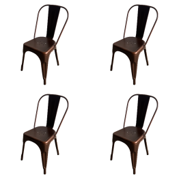 Chaise de bistrot vintage en métal, finition bronze | Adexa HYX5031BRONZE Chaise de bistrot vintage en métal, finition bronze | Adexa HYX5031BRONZE