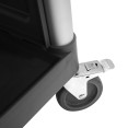 Chariot utilitaire commercial à 3 niveaux avec 3 panneaux latéraux, grand modèle gris 1010 x 500 x 980 mm | Adexa HZMCC506