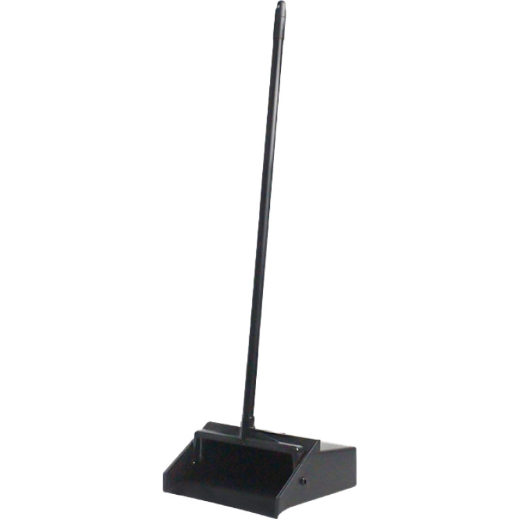Pelle à poussière robuste à long manche en polypropylène noir 330 x 310 x 700 mm | Adexa JGM1002