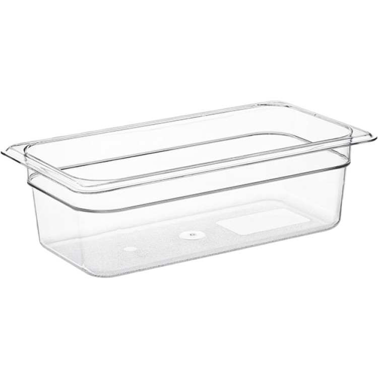 Bac gastronorme en polycarbonate haute résistance GN1/3, profondeur 100 mm | Adexa JGM1516
