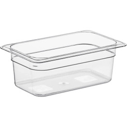 Bac gastronorme en polycarbonate haute résistance GN1/4, profondeur 100 mm | Adexa JGM1520