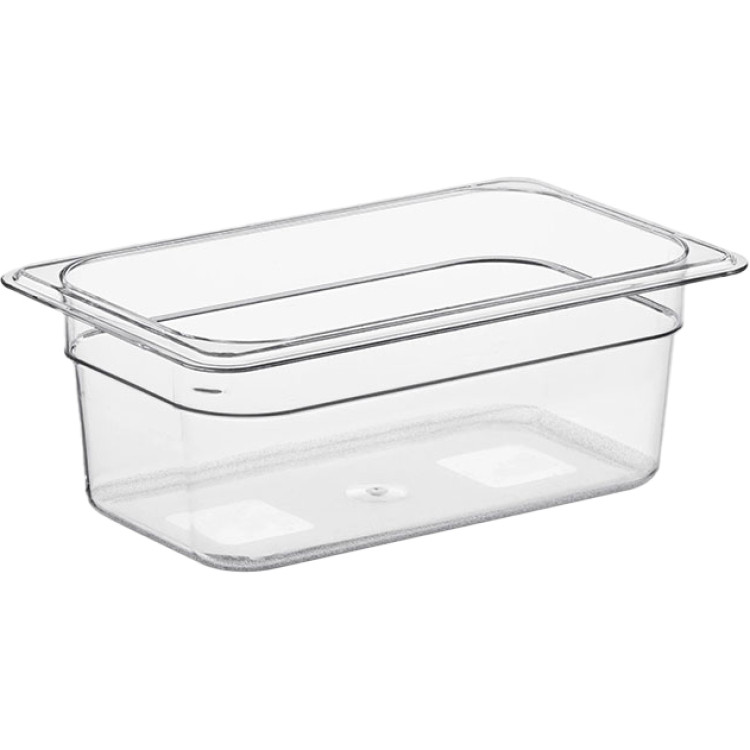Bac gastronorme en polycarbonate haute résistance GN1/4, profondeur 100 mm | Adexa JGM1520