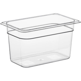 Bac gastronorme en polycarbonate haute résistance GN1/4, profondeur 150 mm | Adexa JGM1522