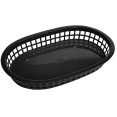 Panier alimentaire robuste en polypropylène noir 275×175×38 mm | Adexa JGM204