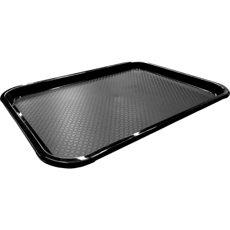 Plateau de service rectangulaire en polypropylène noir 413 x 305 x 20 mm | Adexa JGM302