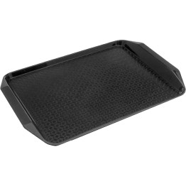 Plateau de service rectangulaire en polypropylène noir 427 x 298 x 30 mm | Adexa JGM306
