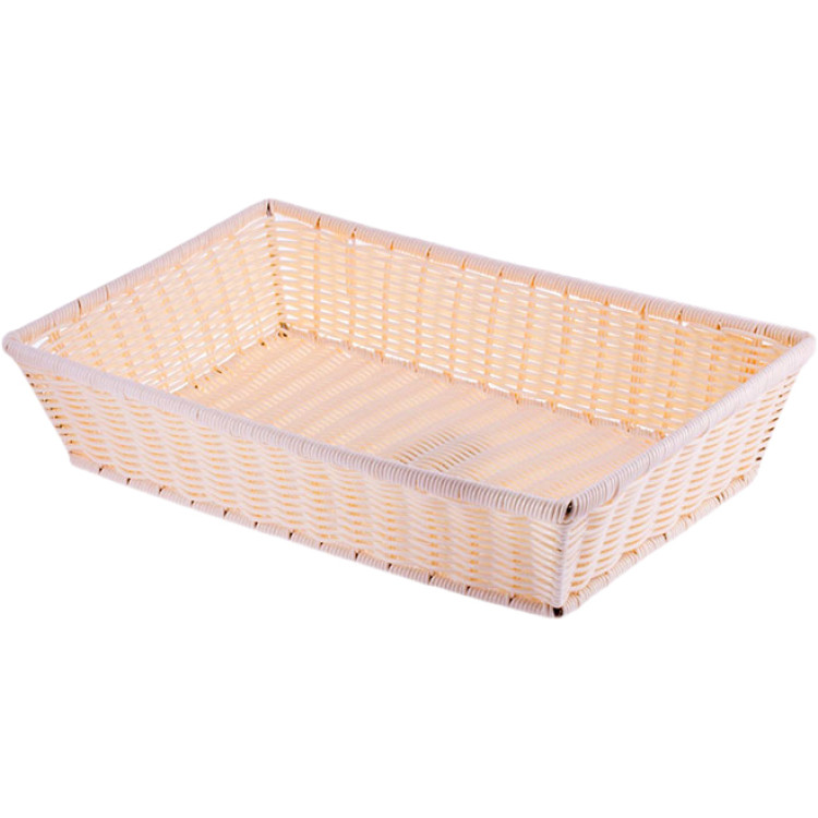 Panier à pain rectangulaire en résine tressée 530 x 330 x 100 mm | Adexa JGM512