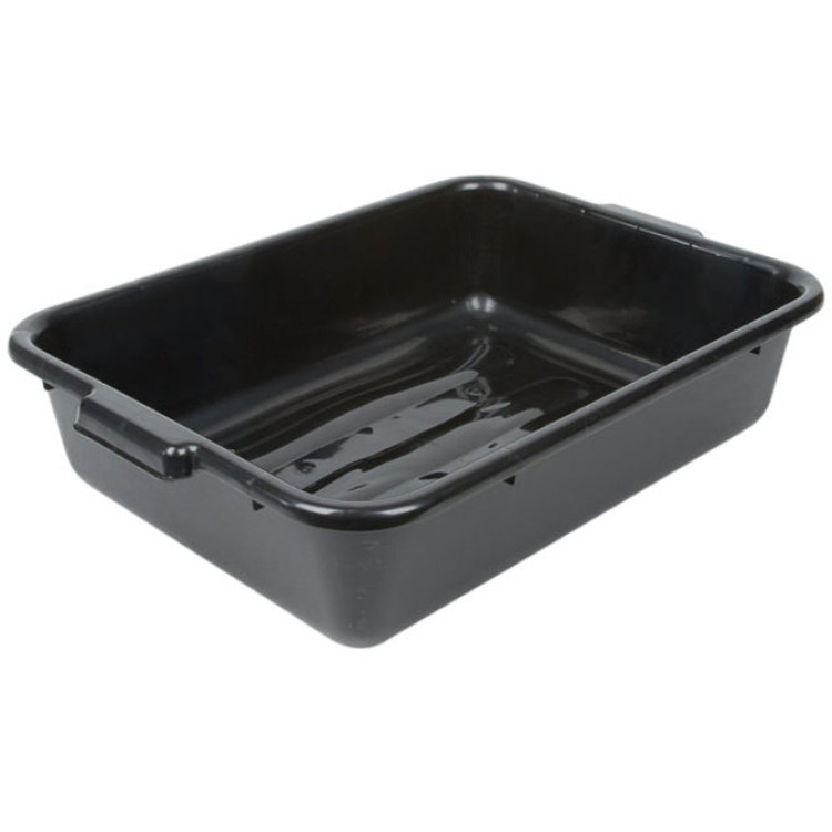 Plateau de service en polypropylène noir 560×400×120 mm | Adexa JGM610