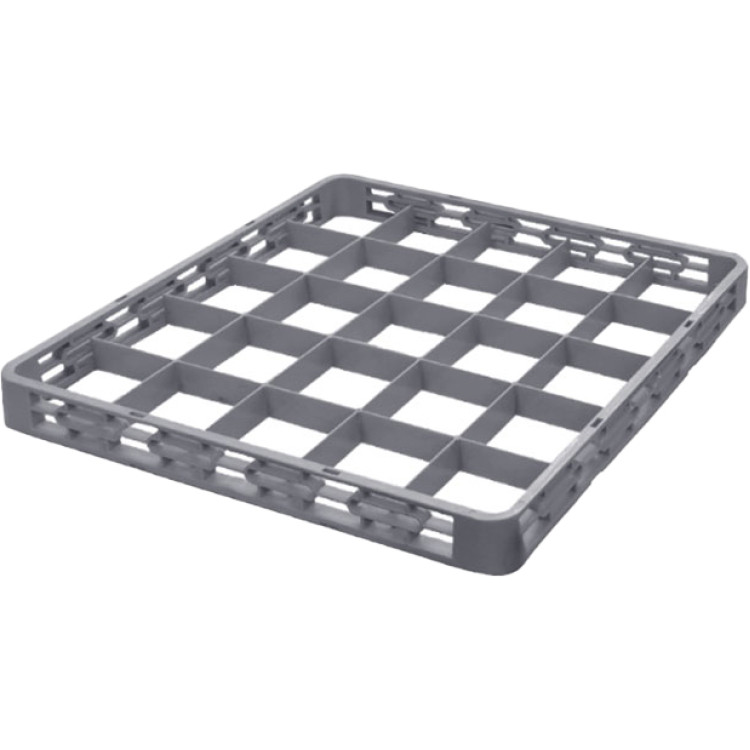 Rallonge de porte-gobelets/verres professionnelle 25 compartiments 500 x 500 x 50 mm | Adexa JGM816