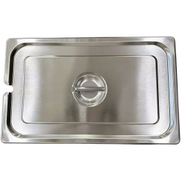 Couvercle cranté GN 1/1 en acier inoxydable pour casseroles | Adexa JJD124