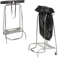 Chariot porte-sacs poubelles en acier inoxydable commercial 430×530×960 mm | Adexa JSN216