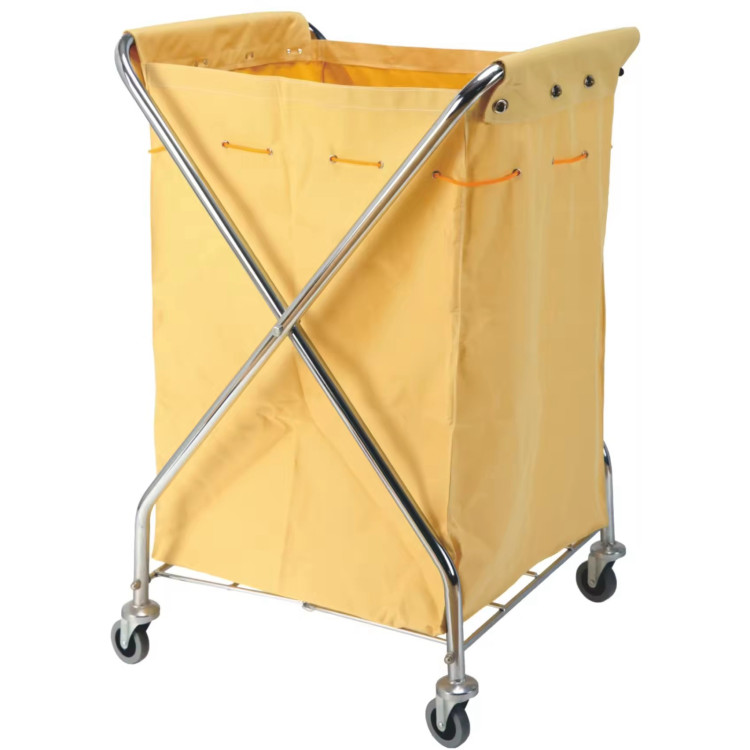 Chariot à linge pliable en acier inoxydable de type X 700×670×1040 mm | Adexa JSN218