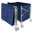 Chariot à linge pliable commercial en acier inoxydable 870×520×780 mm | Adexa JSN222