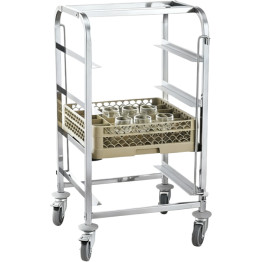 Chariot à paniers pour lave-vaisselle en acier inoxydable à 4 niveaux 505×550×1000 mm | Adexa JSN244