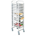 Chariot à bacs GN en acier inoxydable 1/1 GN 15 niveaux 380×550×1700 mm | Adexa JSN248 Chariot à bacs GN en acier inoxydable 1/1 GN 15 niveaux 380×550×1700 mm | Adexa JSN248