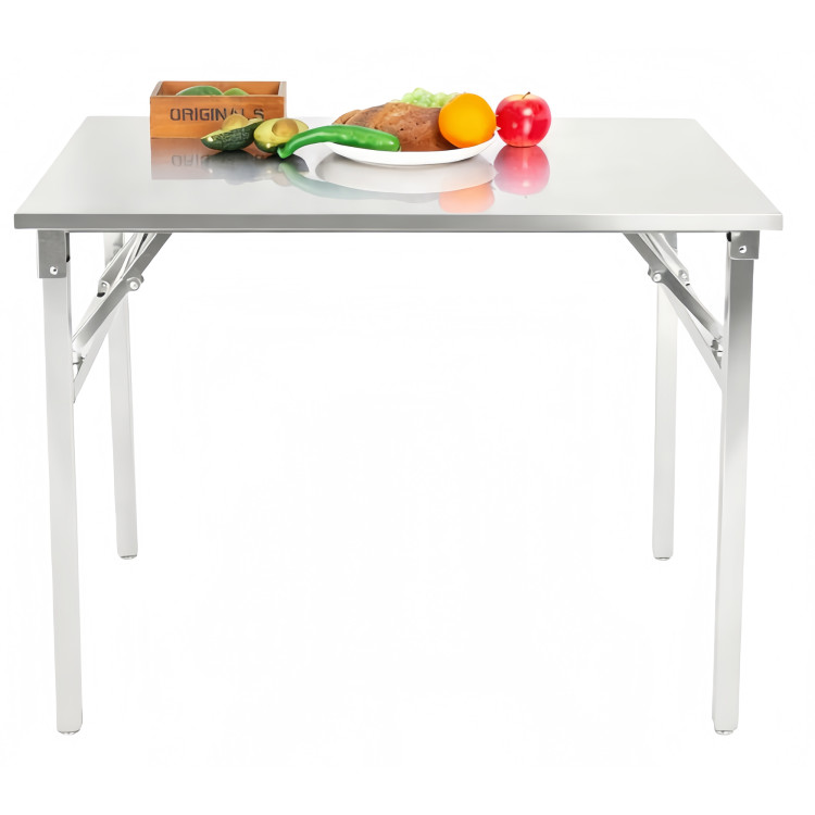 Table pliante en acier inoxydable 1800×600×910 mm | Adexa JSN266