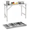 Table pliante en acier inoxydable 1800×600×910 mm | Adexa JSN266