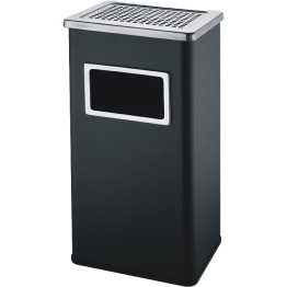 Cendrier commercial noir 30 litres | Adexa JYAB701BLACK