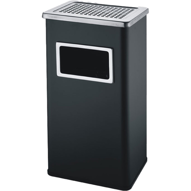 Cendrier commercial noir 30 litres | Adexa JYAB701BLACK