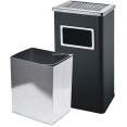 Cendrier commercial noir 30 litres | Adexa JYAB701BLACK