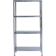 Étagère en acier galvanisé à 4 niveaux, capacité de charge de 160 kg (40 kg par étagère), dimensions : 750 x 300 x 1450 mm | Adexa KFT42