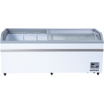 Congélateur vitré horizontal commercial de catégorie B, 700 litres, 2 portes vitrées, 6 étagères, 2000 x 757 x 858 mm, refroidissement ventilé | Adexa KOBE216 B 