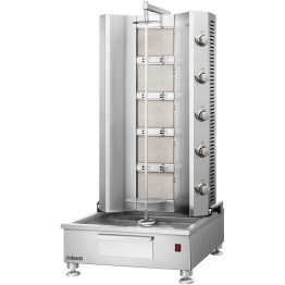Gril à gaz commercial pour shawarma/gyros/kebab 620x620x1245mm | Adexa KTQ1250 Gril à gaz commercial pour shawarma/gyros/kebab 620x620x1245mm | Adexa KTQ1250
