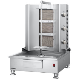Gril à gaz commercial pour shawarma/gyros/kebab 620x620x870mm | Adexa KTQ850 Gril à gaz commercial pour shawarma/gyros/kebab 620x620x870mm | Adexa KTQ850