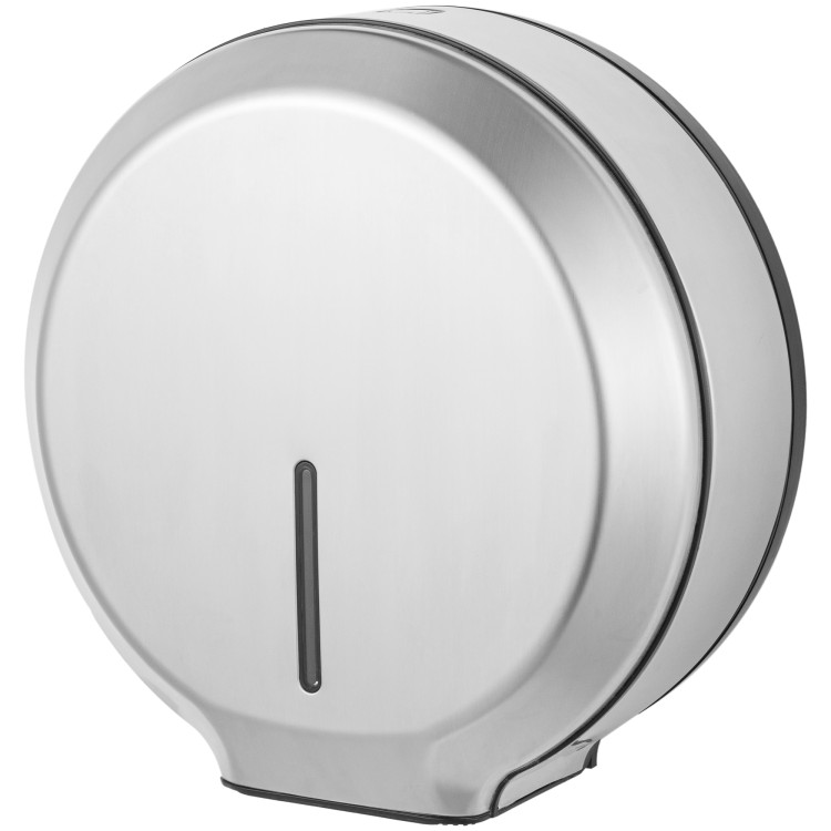 Distributeur de papier toilette commercial mural en acier inoxydable brossé 340×138×343 mm | Adexa KW7311BRUSHED