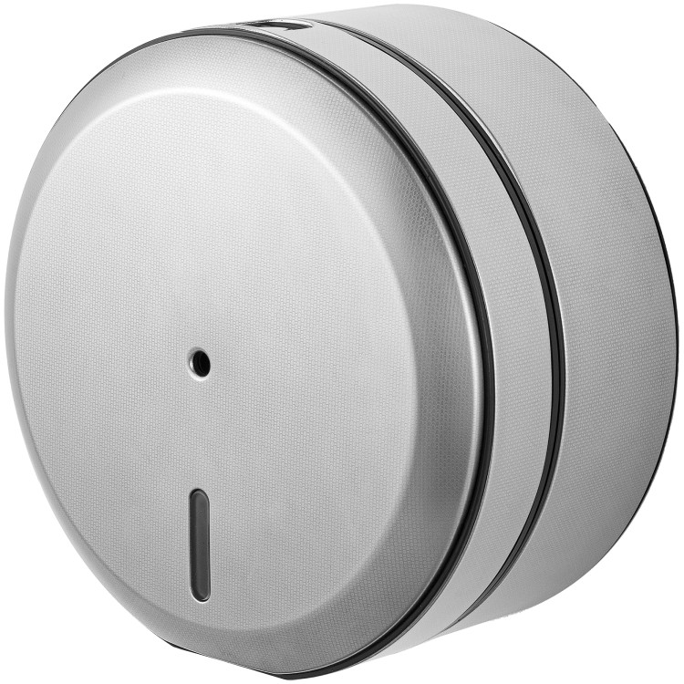 Distributeur de papier toilette à tirette pour centre commercial, en acier inoxydable gaufré, 265 × 158 × 262 mm | Adexa KW7360EMBOSSED