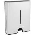 Distributeur d'essuie-mains en papier professionnel, mural, en acier inoxydable blanc, 300 × 105 × 360 mm | Adexa KW7370WHITE