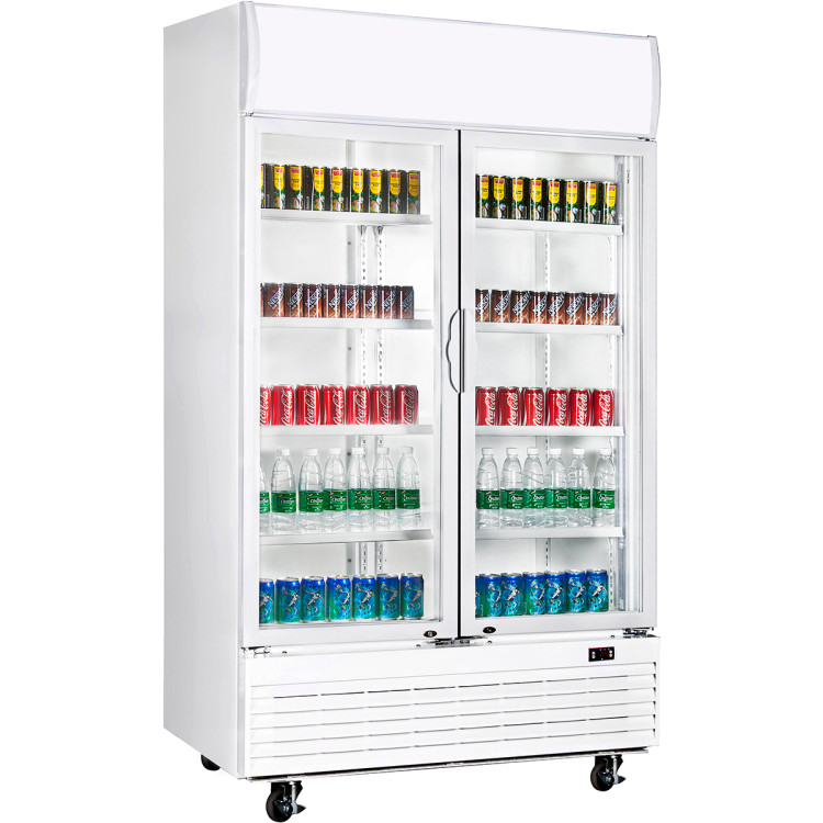 Refroidisseur à bouteilles professionnel 930 litres Réfrigération ventilée Portes battantes | Adexa LG1000BF