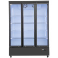 Réfrigérateur vitrine commercial avec porte triple vitrage 1030 litres Noir | Adexa LG1200M3WP