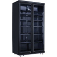 Commercial Refroidisseur de bouteilles Vertical 773 litres Refroidissement par ventilateur Deux portes battantes Noir | Adexa LG805ABLACK