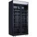 Commercial Refroidisseur de bouteilles Vertical 773 litres Refroidissement par ventilateur Deux portes battantes Auvent noir Lumière | Adexa LG805BBLACK