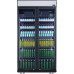 Commercial Refroidisseur de bouteilles Vertical 773 litres Refroidissement par ventilateur Deux portes battantes Auvent noir Lumière | Adexa LG805BBLACK