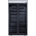 Commercial Refroidisseur de bouteilles Vertical 773 litres Refroidissement par ventilateur Deux portes battantes Auvent noir Lumière | Adexa LG805BBLACK