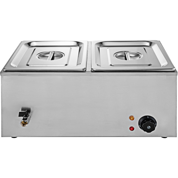Bain-marie professionnel avec 2 bacs de 1/2 gallon et couvercles | Adexa M402 Bain-marie professionnel avec 2 bacs de 1/2 gallon et couvercles | Adexa M402