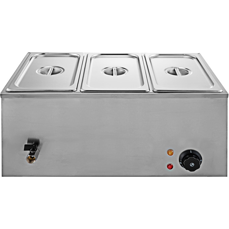 Bain-marie professionnel avec 3 bacs de 1/3 gallon et couvercles | Adexa M403 Bain-marie professionnel avec 3 bacs de 1/3 gallon et couvercles | Adexa M403