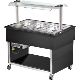 Bar à Salade Chaude 3xGN1/1 Noir | Adexa MBH811BB