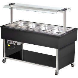 Bar à Salade Chaude 4xGN1/1 Noir | Adexa MBH814BB