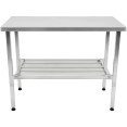 Table de travail réglable en hauteur en acier inoxydable 1200×600×700–1000 mm | Adexa MCEWA60120