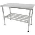 Table de travail réglable en hauteur en acier inoxydable 1200×600×700–1000 mm | Adexa MCEWA60120